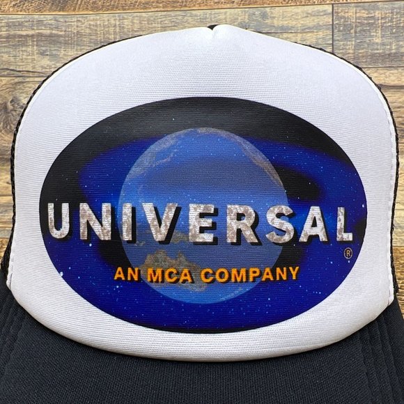 Universal Pictures Mens Trucker Hat Black Snapback Movie Production Company Cap - Picture 2 of 7